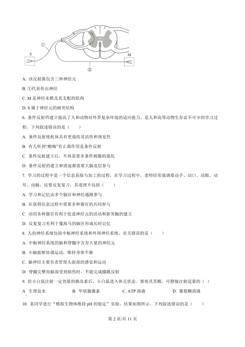 精品解析：黑龙江省龙东联盟2025-2026学年高二上学期10月月考生物试题（原卷版）.pdf_第2页