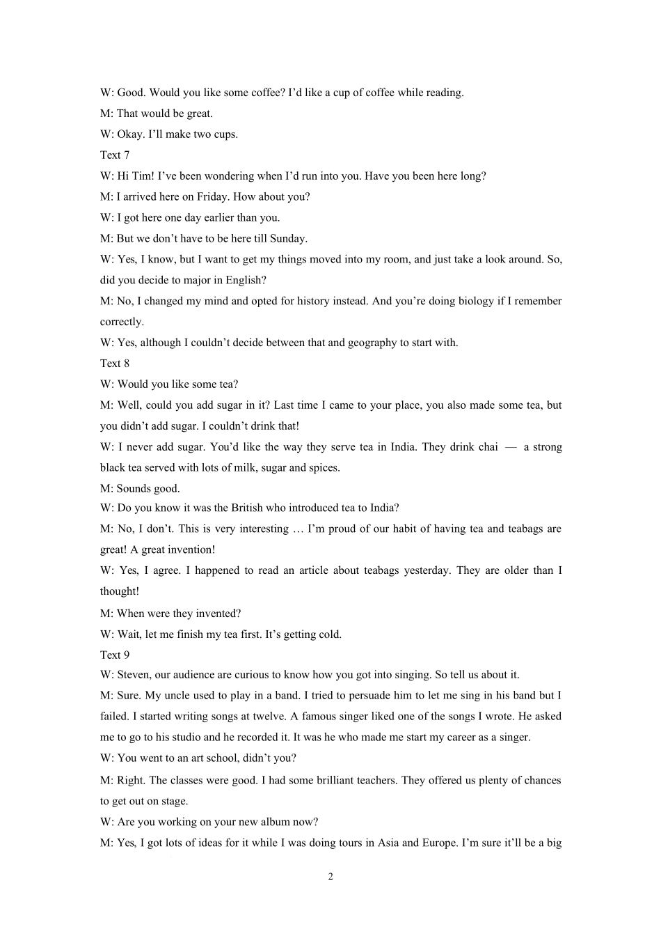 英语试卷答案陕西省咸阳市实验中学2025-2026学年度2026届高三年级上学期第二次质量检测(10.9-10.10).docx_第2页