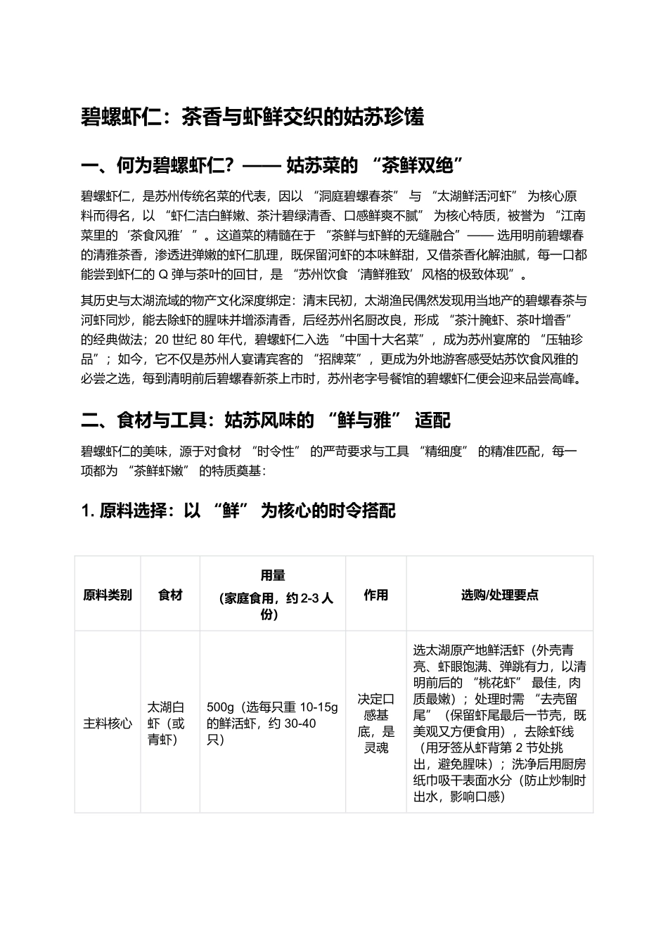 碧螺虾仁：茶香与虾鲜交织的姑苏珍馐.docx_第1页