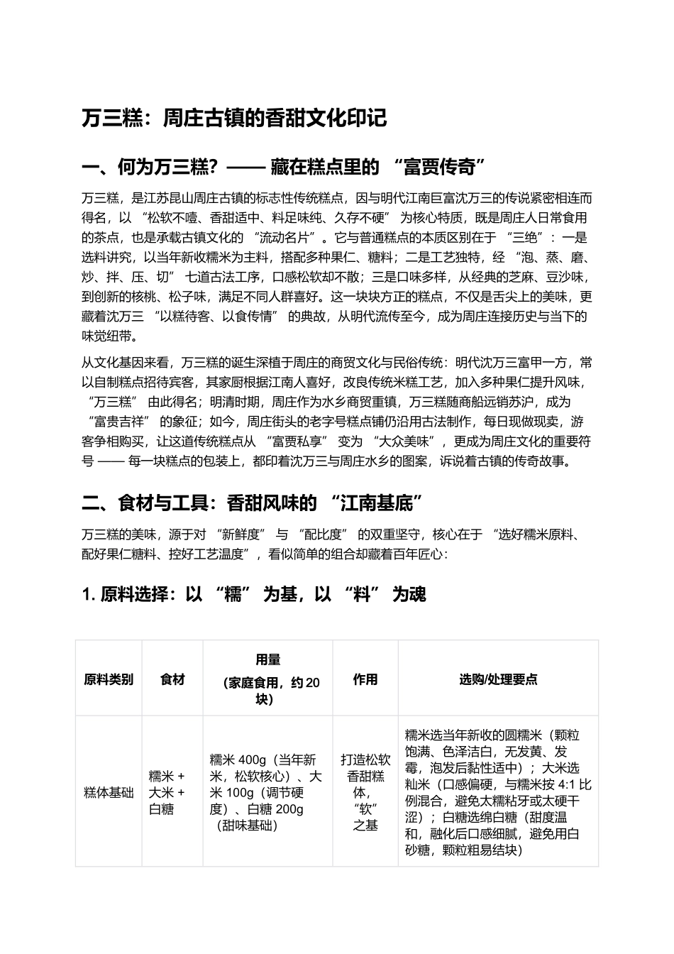 万三糕：周庄古镇的香甜文化印记.docx_第1页