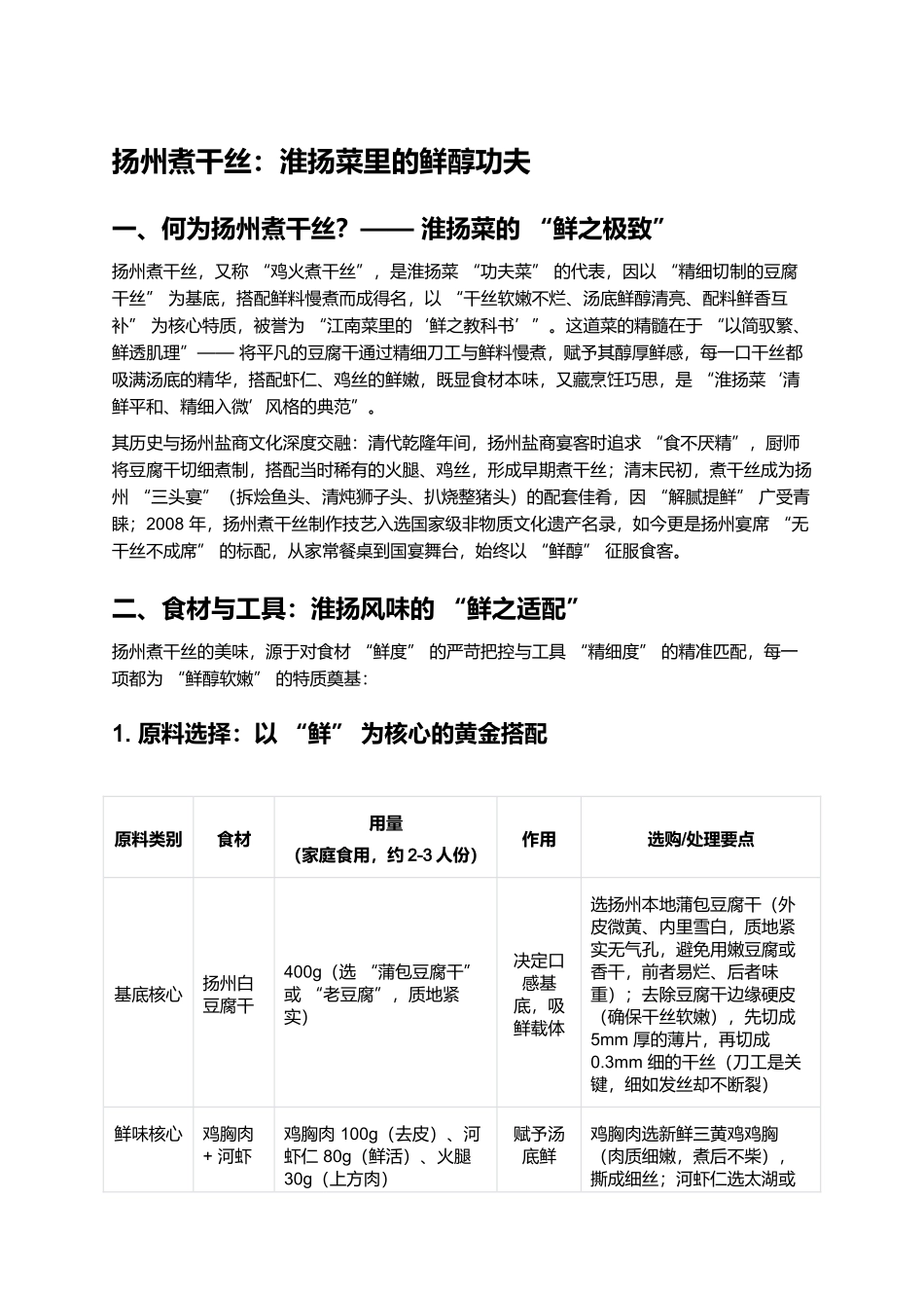 扬州煮干丝：淮扬菜里的鲜醇功夫.docx_第1页