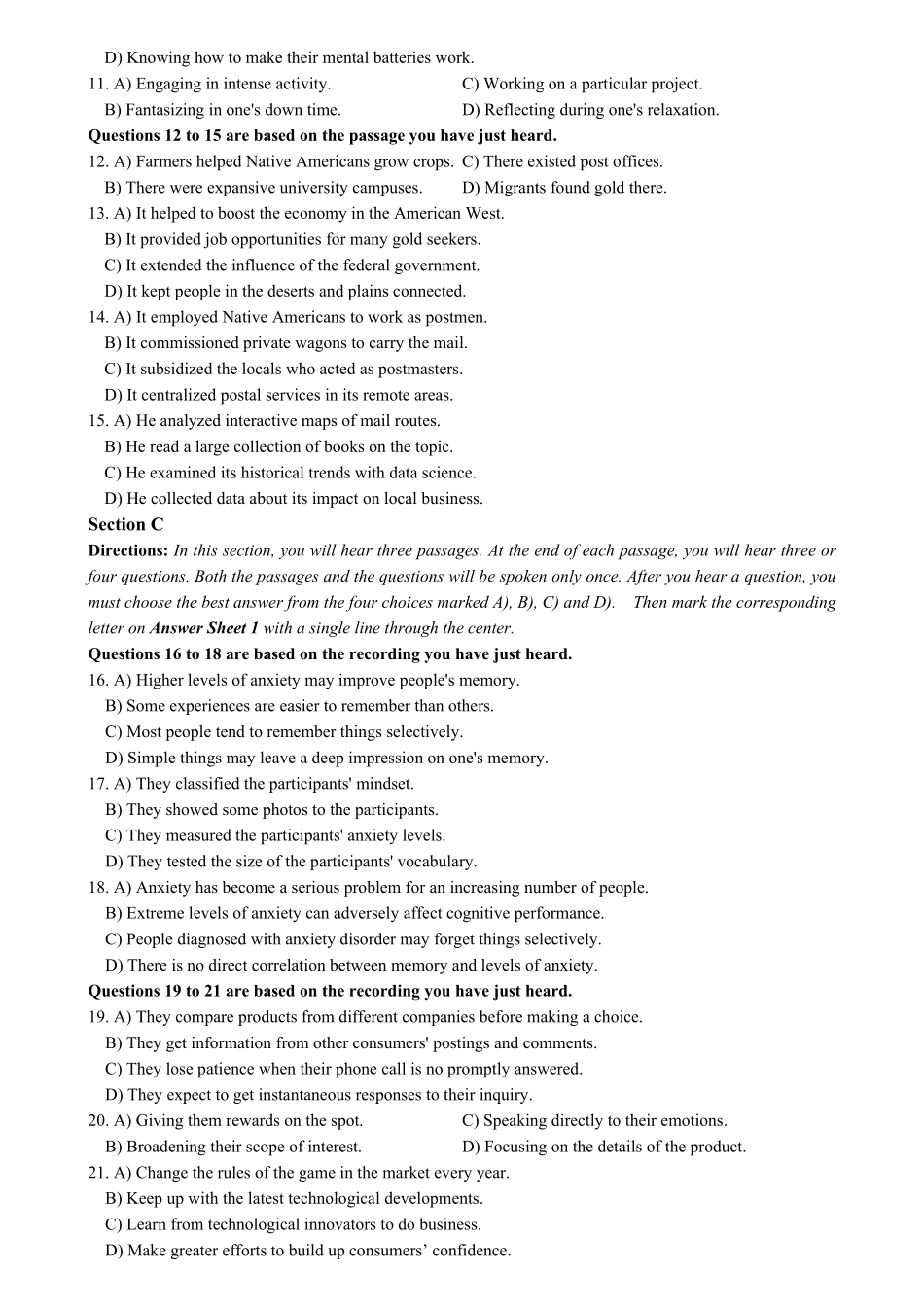 2023.06英语六级真题第1套.pdf_第2页