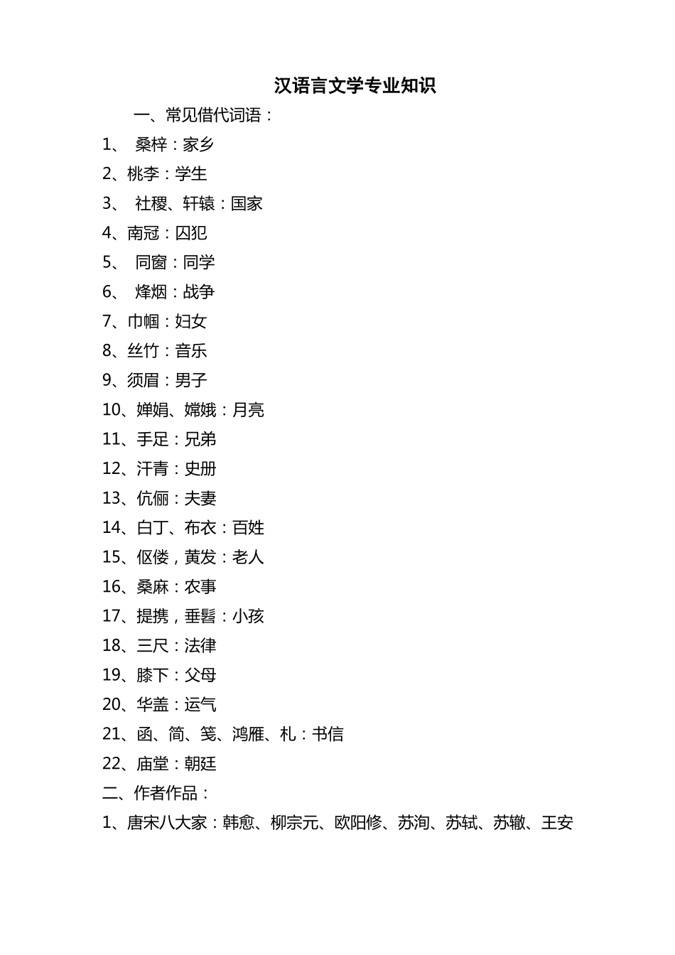 汉语言文学专业知识.pdf_第1页