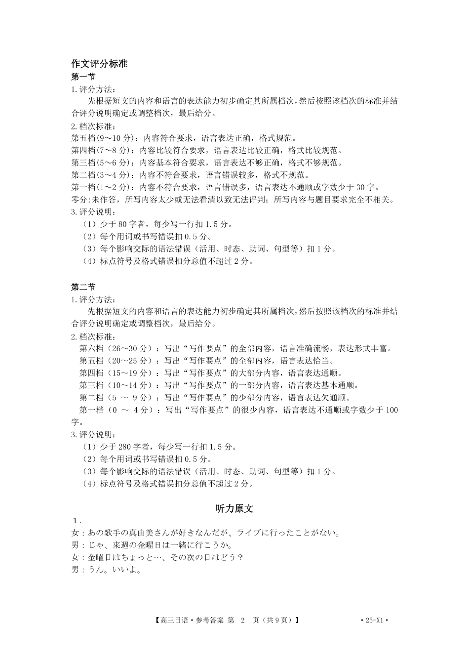 日语试卷答案.pdf_第2页