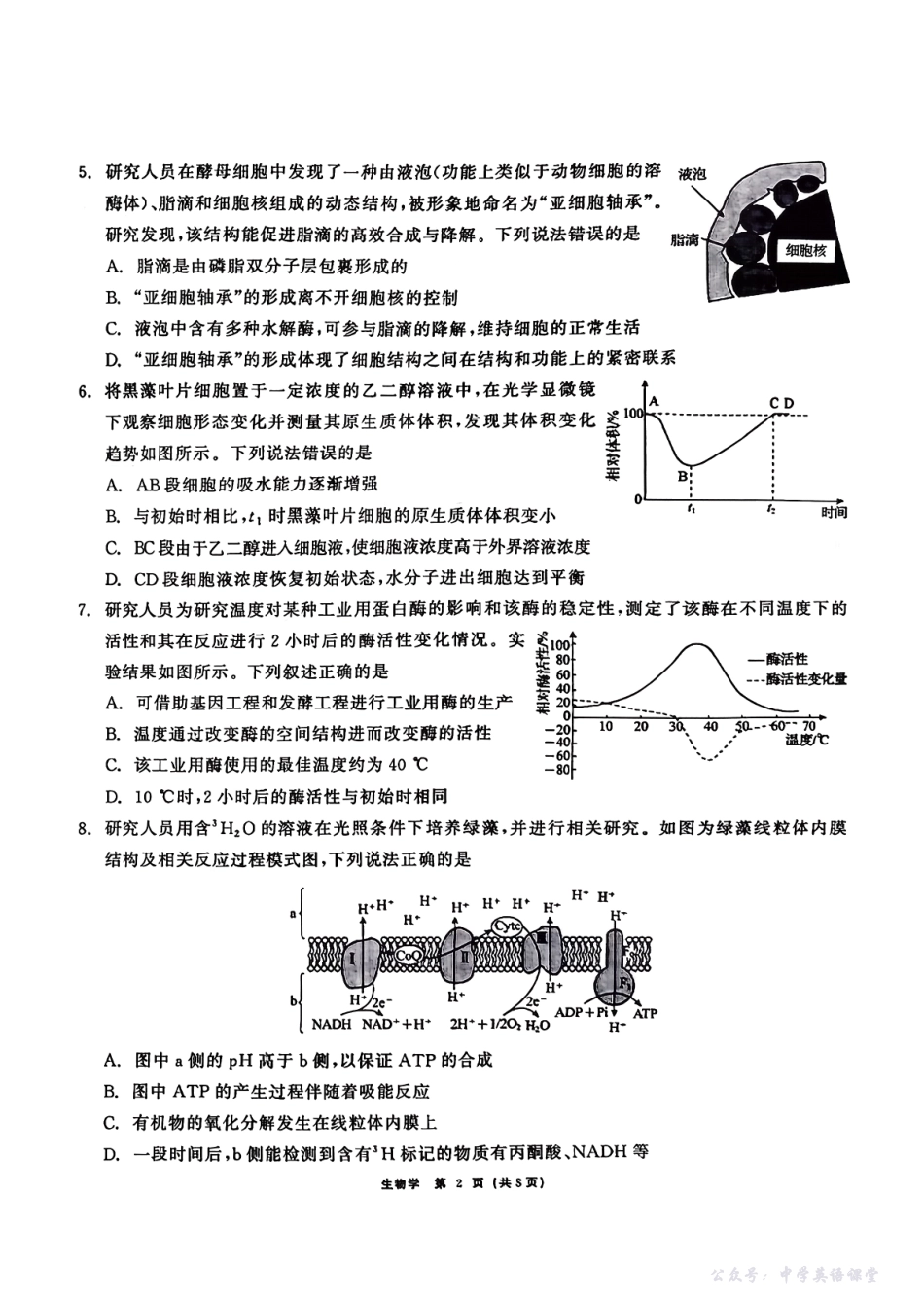 山东省2026届高三10月大联考生物.pdf_第2页
