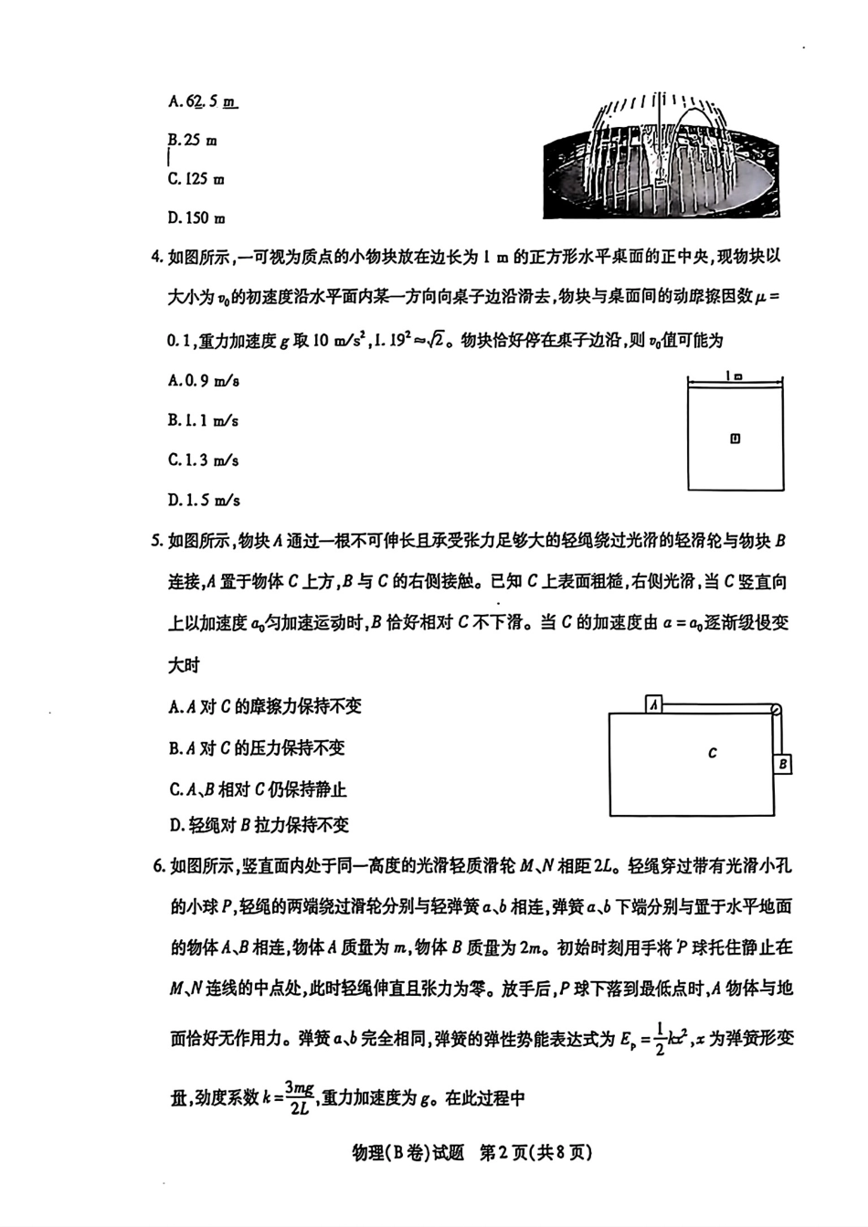 山西省天一大联考2024-2025学年2025届高三年级第一学期11月学情调研测试暨期中考试(11.18-11.19)物理试卷+答案.pdf_第2页