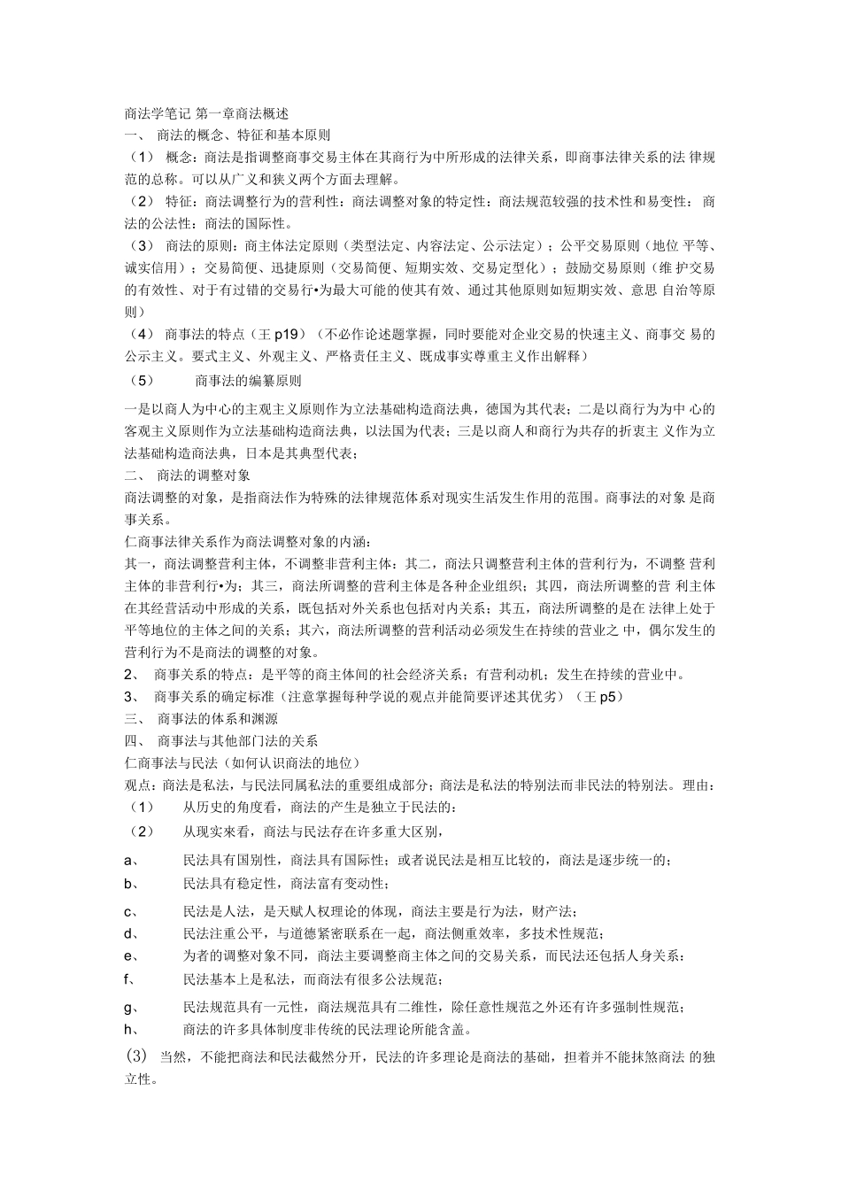 商法学-重点笔记1.pdf_第1页