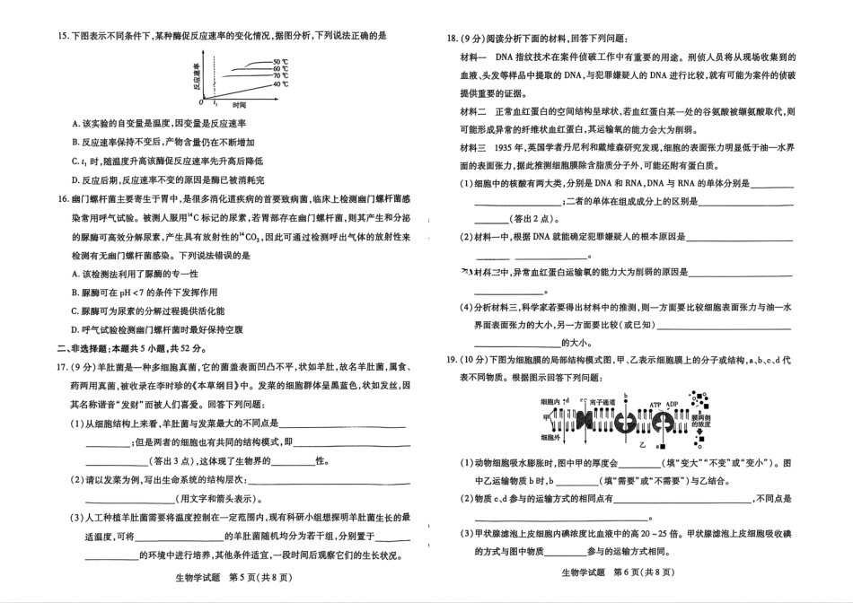 天一大联考2024-2025学年高一年级12月阶段性测试(二)生物试题大联考.pdf_第3页