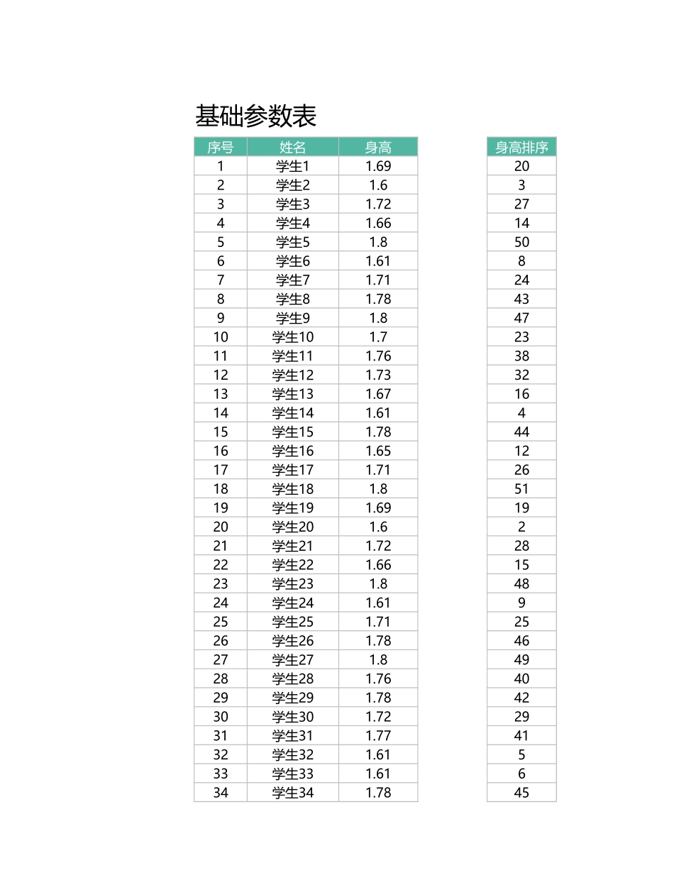 精美学生座位表.xlsx_第1页