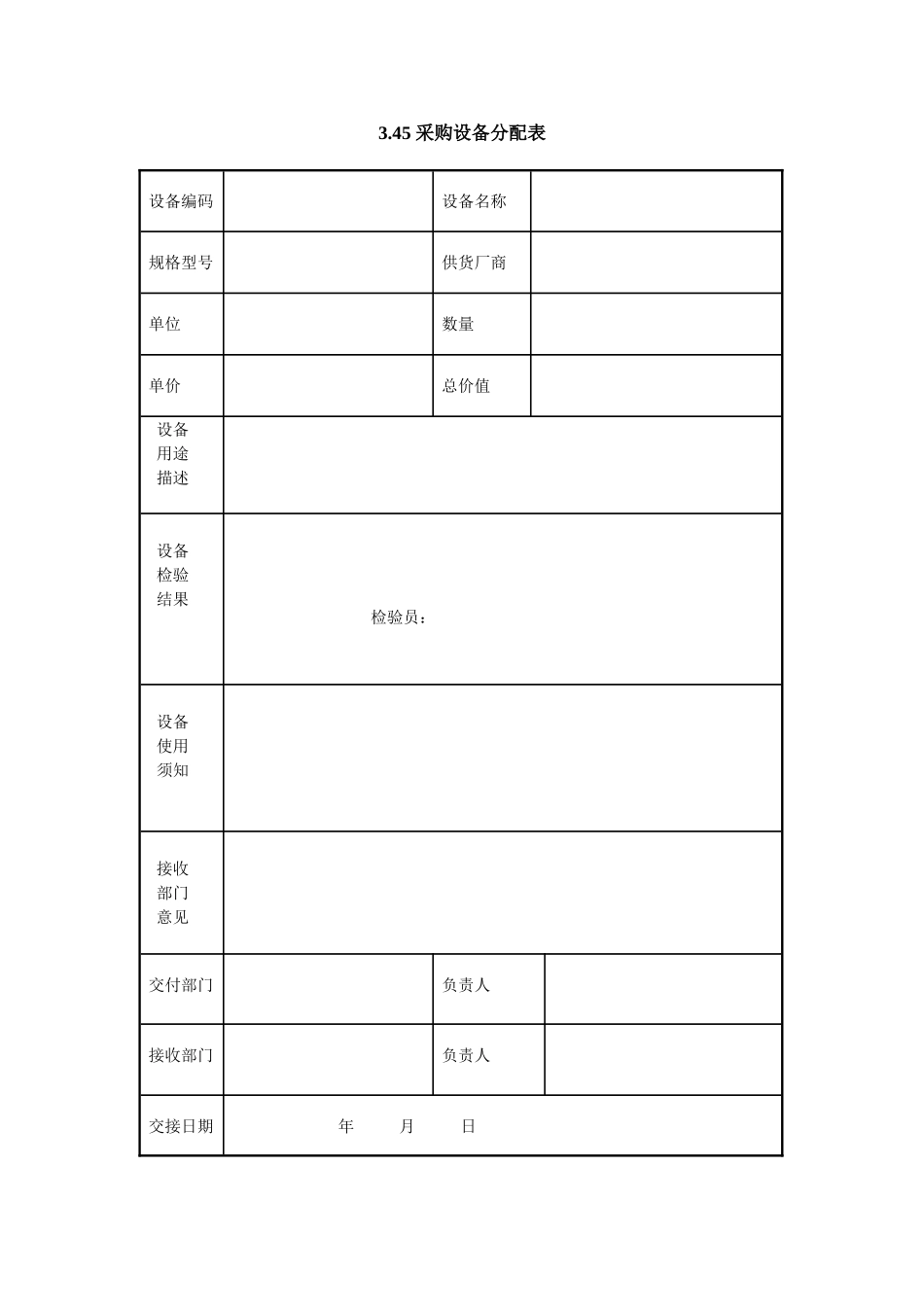 3.45 采购设备分配表.doc_第1页