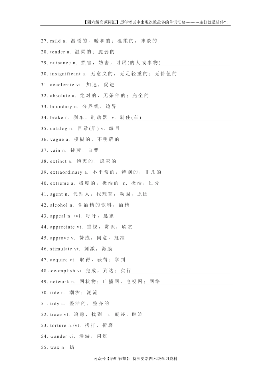 【3】四六级历年考试中出现次数最多的单词584个.pdf_第2页