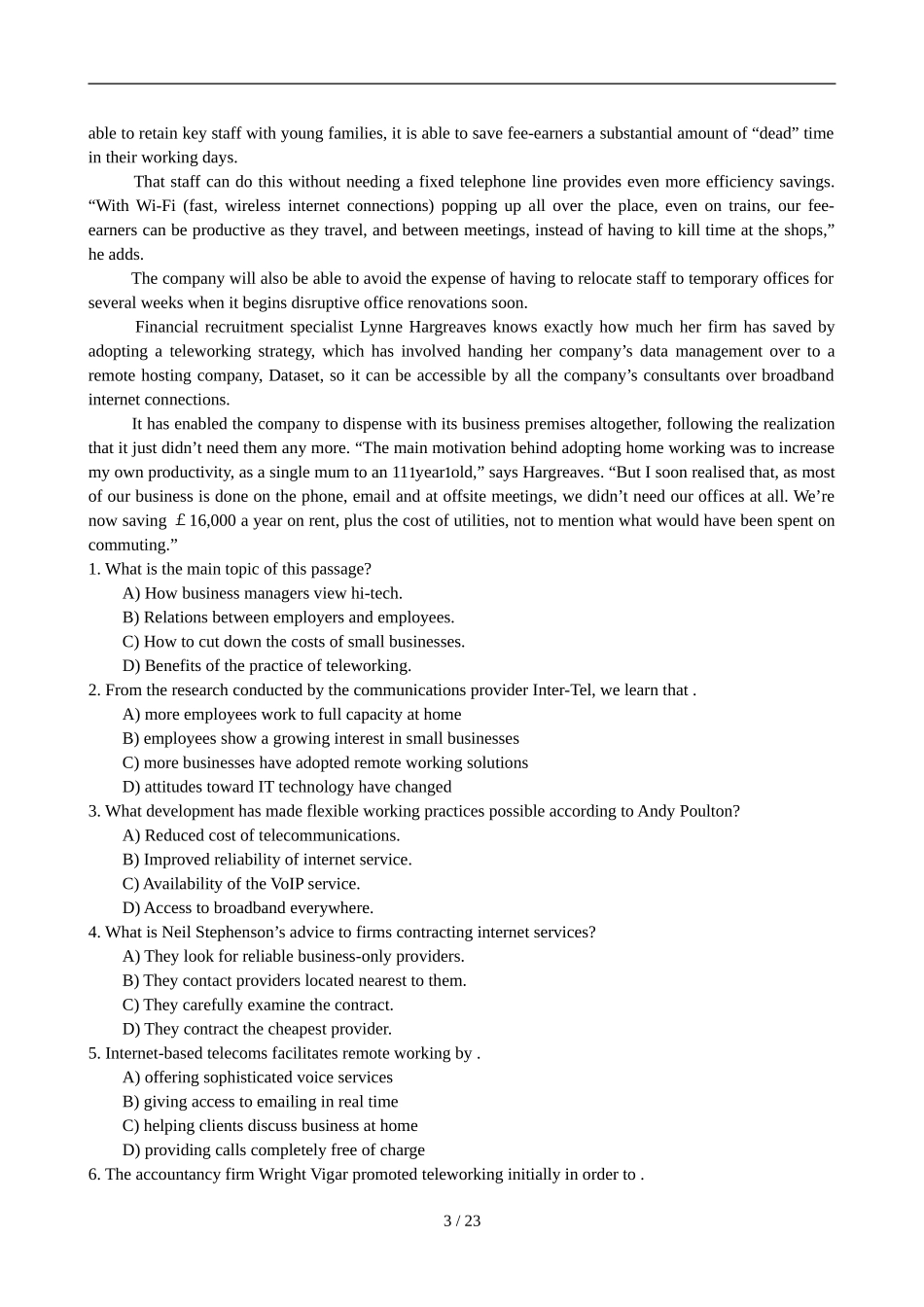 2009年12月英语六级真题及答案.doc_第3页