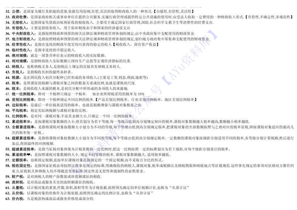 【知识点 名词解释】00060 财政学 1.pdf_第2页