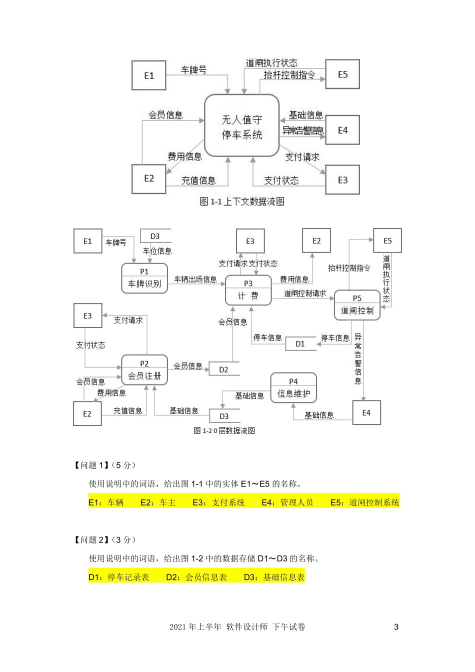 2021年05月软件设计师下午真题及答案解析.pdf_第3页