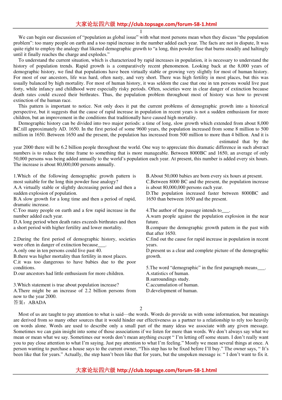 大学英语六级_阅读理解107篇.pdf_第1页