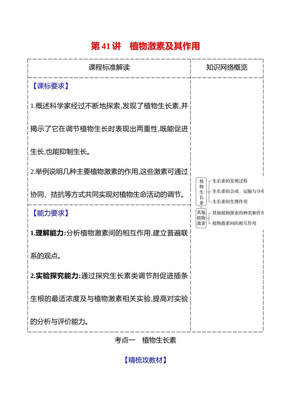 第七单元第4讲植物激素及其作用.docx_第1页