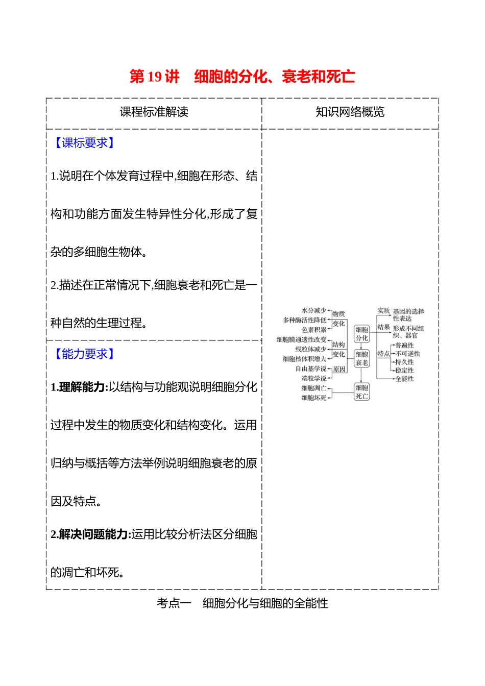 第三单元第9讲细胞的分化、衰老和死亡.docx_第1页