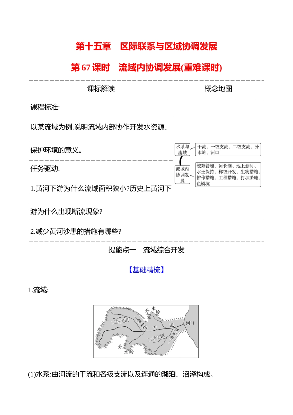 第十五章第67课时流域内协调发展(重难课时).docx_第1页