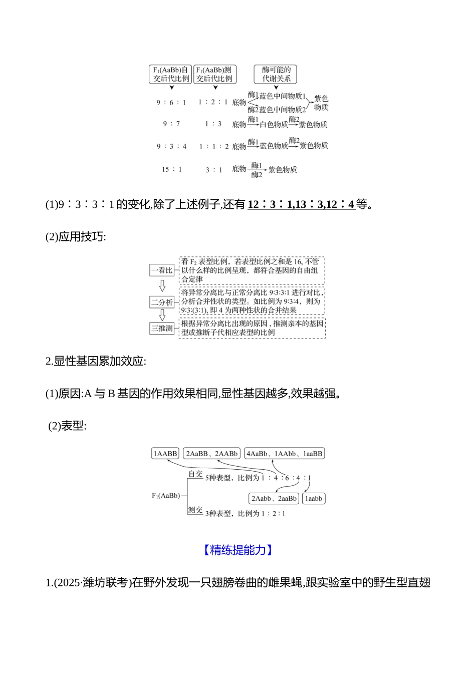 第四单元第23讲基因自由组合定律的遗传特例分析.docx_第3页