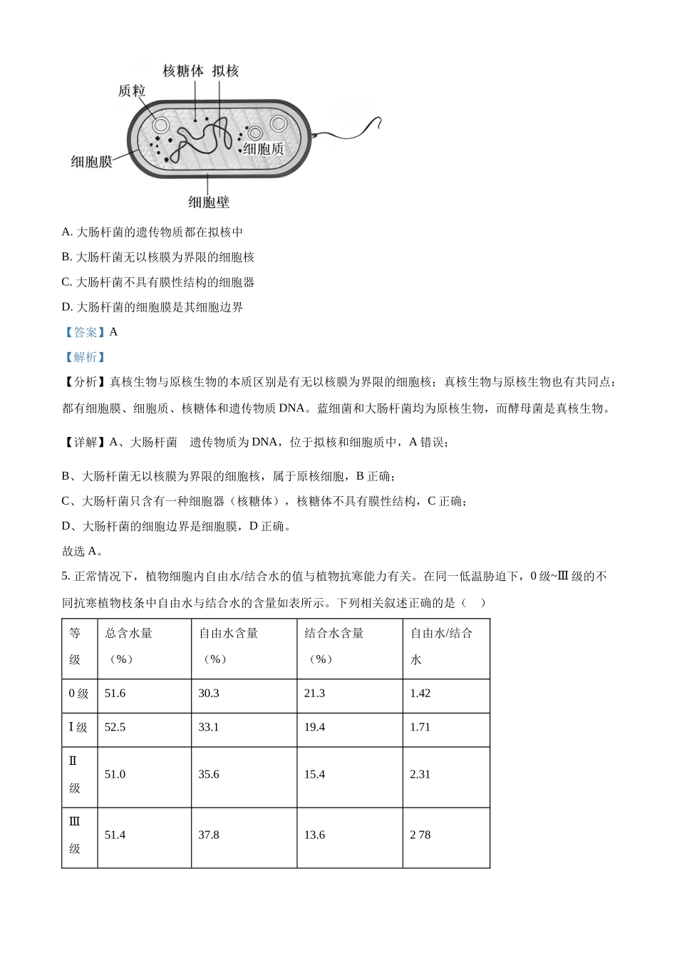 河南省九师联考2024-2025学年高一上学期月期中生物试题含解析.docx_第3页