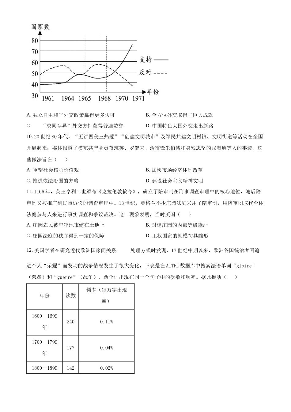 江苏省连云港市灌南县2024-2025学年高二上学期月期中考试历史试题.docx_第3页