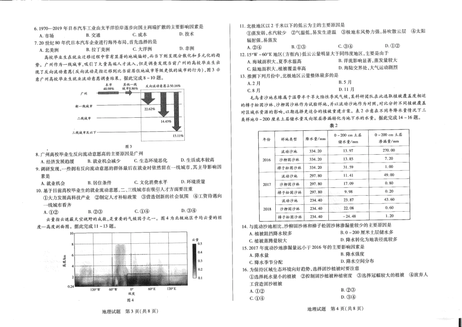 天一大联考2025届高三月联考暨高三下学期第二次模拟考试(3.24-3.25)地理试卷.pdf_第2页