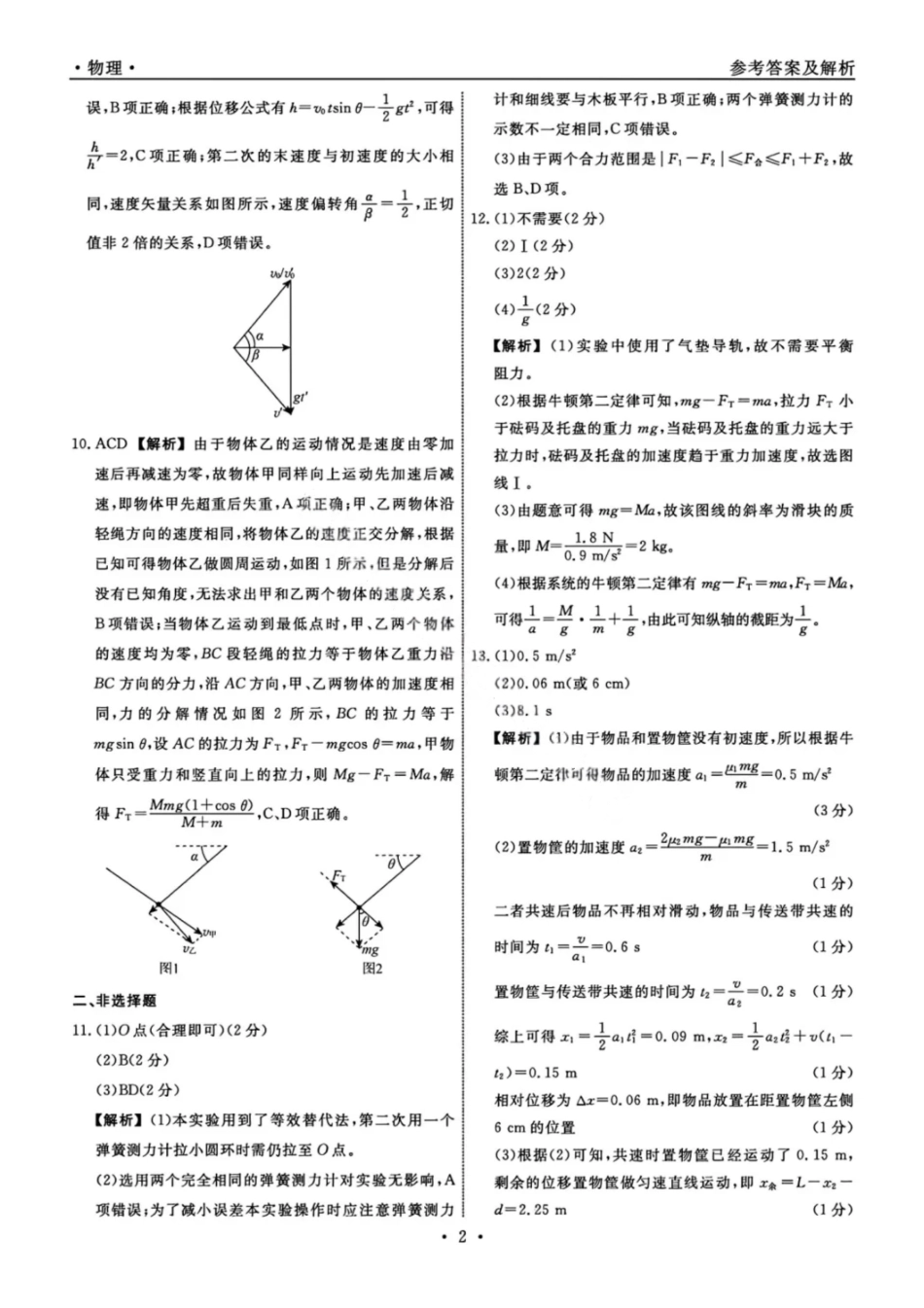 物理试题卷答案【黑吉辽蒙卷】辽宁省名校联盟2025年高三10月份联合考试(10.9-10.10).pdf_第2页