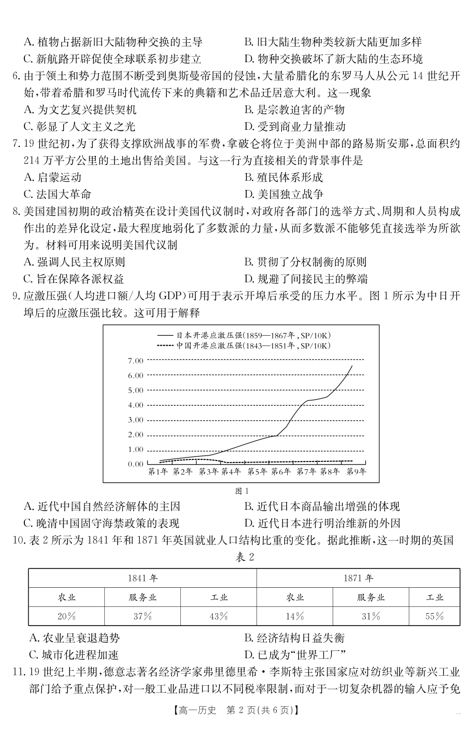 新疆2024-2025学年高一下学期7月联考试卷历史.pdf_第2页