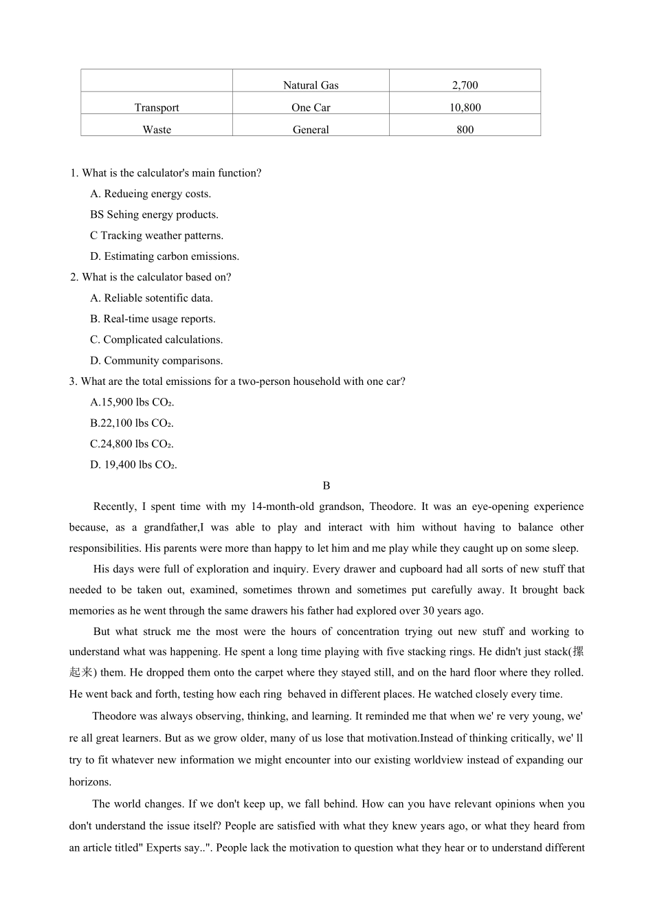 英语试卷+答案广东省深圳市宝安区2025-2026学年高三上学期10月教学质量检测(10.15-10.17).pdf_第2页