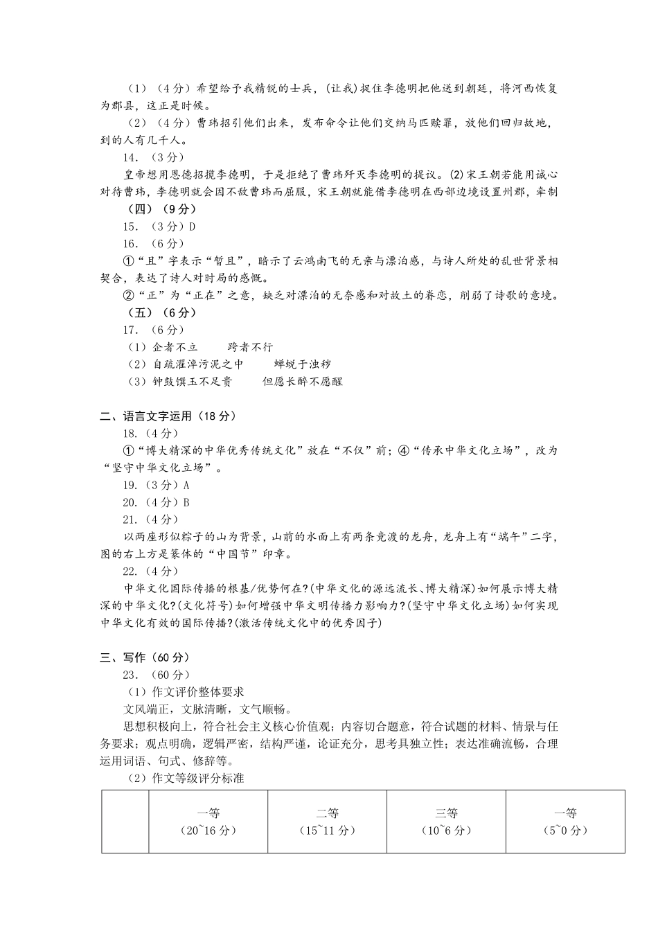 语文试题评分参考.pdf_第2页