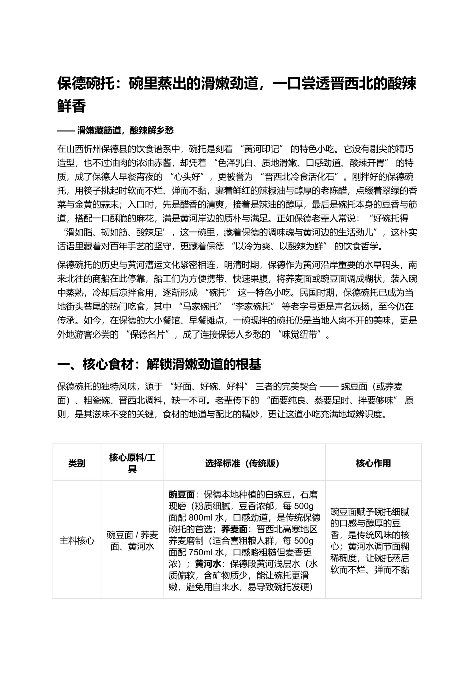 保德碗托：碗里蒸出的滑嫩劲道，一口尝透晋西北的酸辣鲜香.docx_第1页