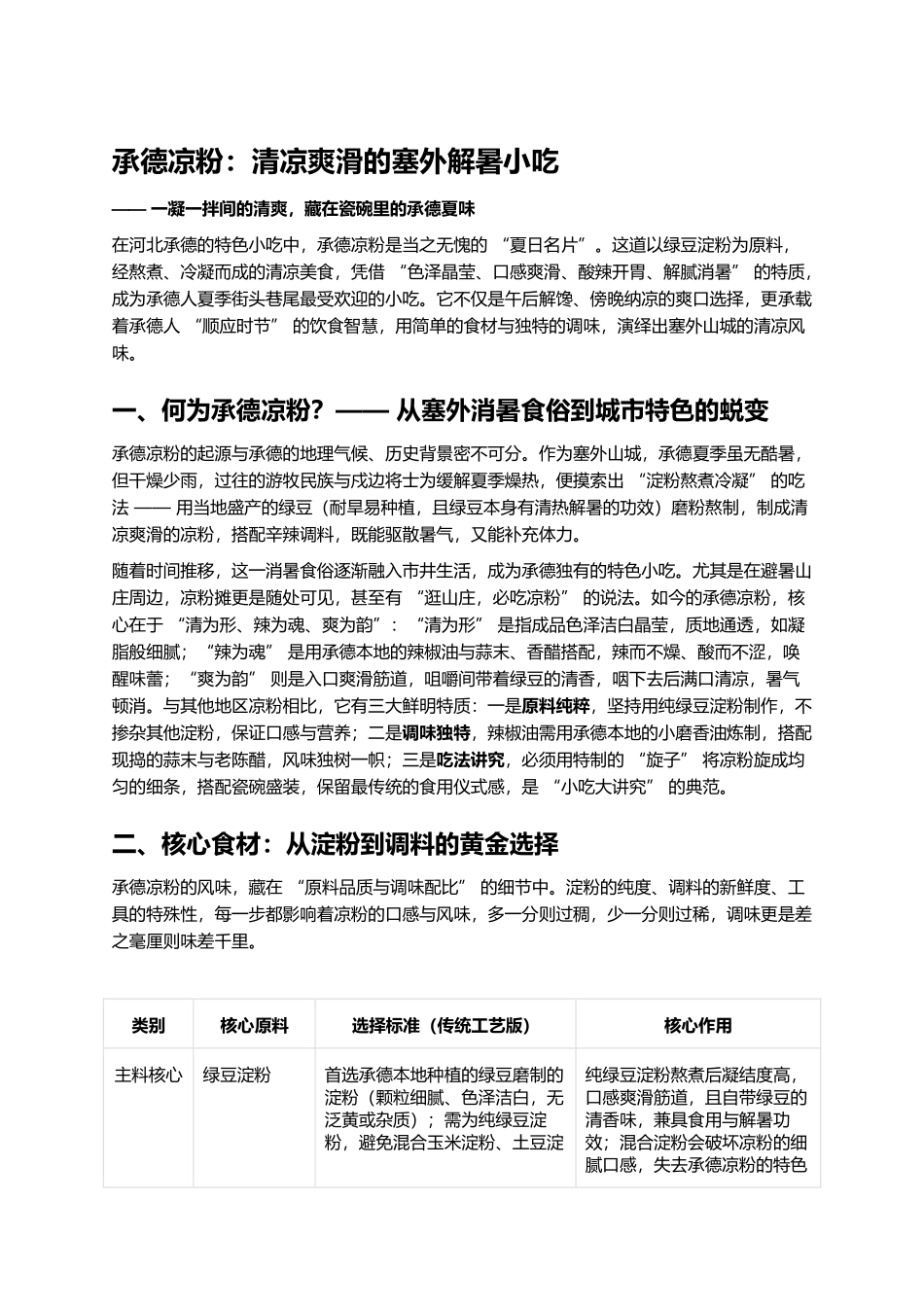承德凉粉：清凉爽滑的塞外解暑小吃.docx_第1页