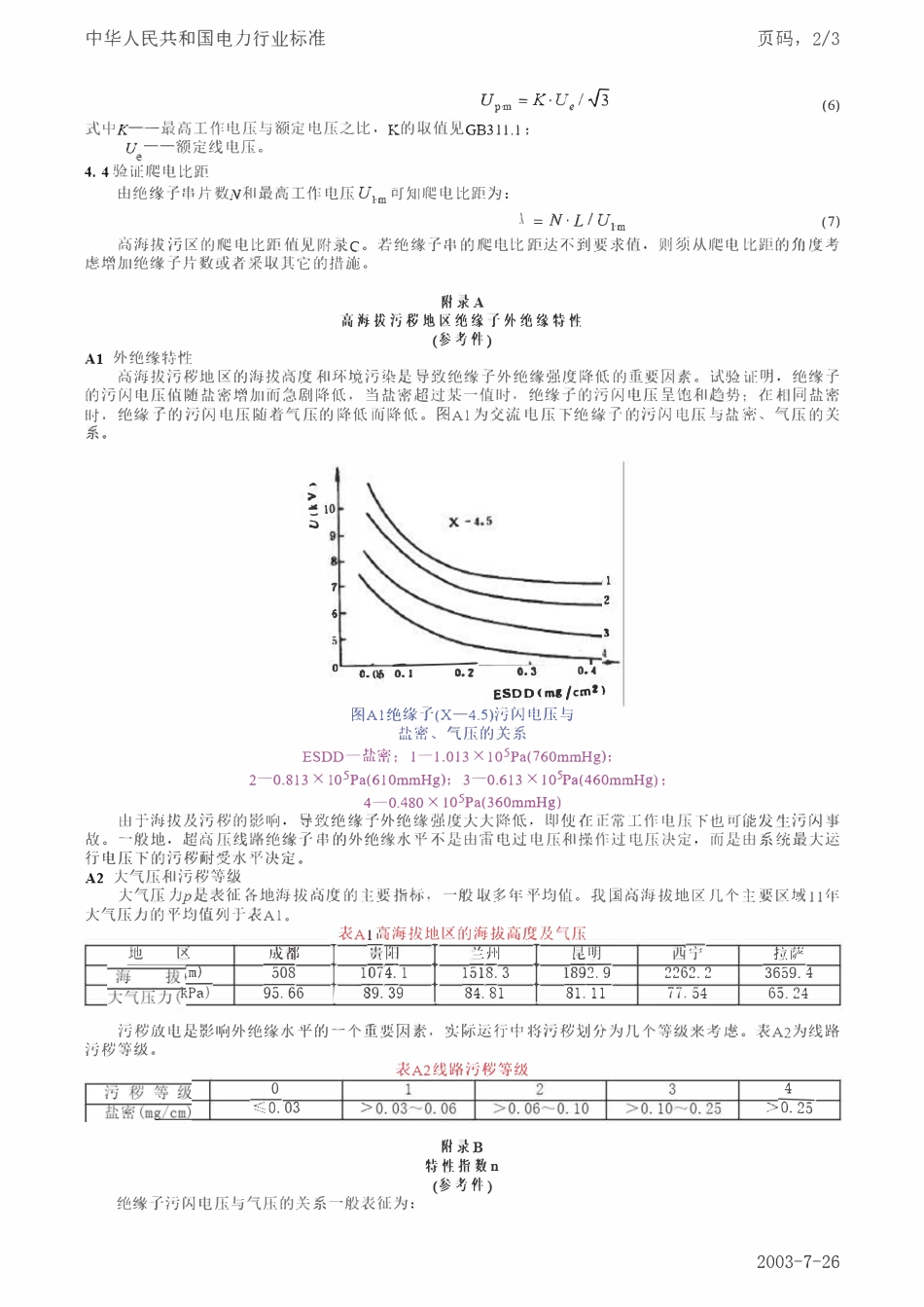 DLT 562-1995 高海拔污秽地区悬式绝缘子串片数选用导则.pdf_第2页