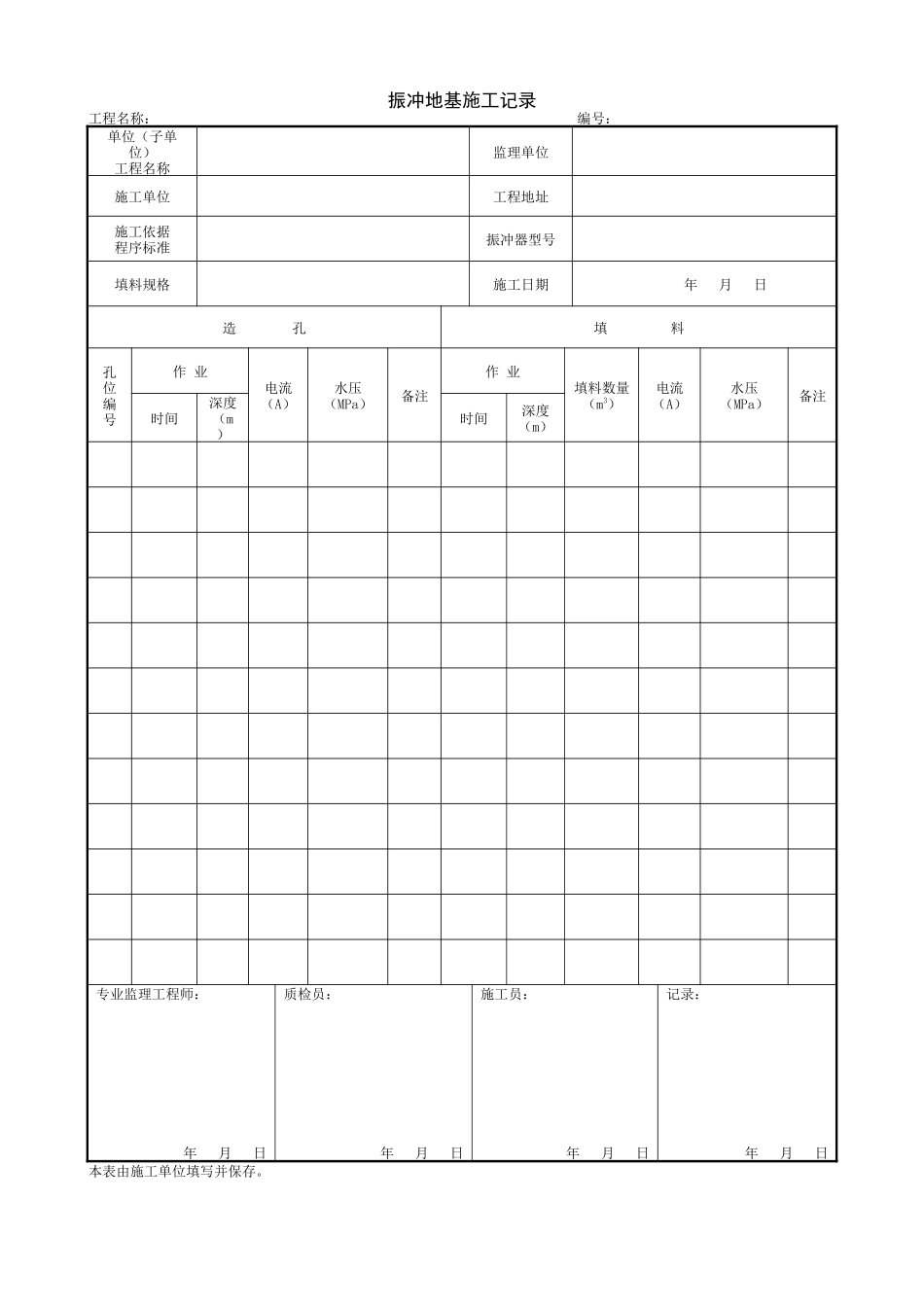 1.3.10振冲地基施工记录.doc_第1页
