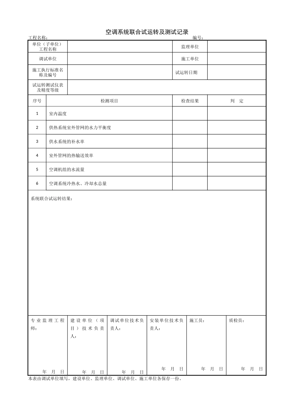 1.12.20空调系统联合试运转及测试记录.doc_第1页