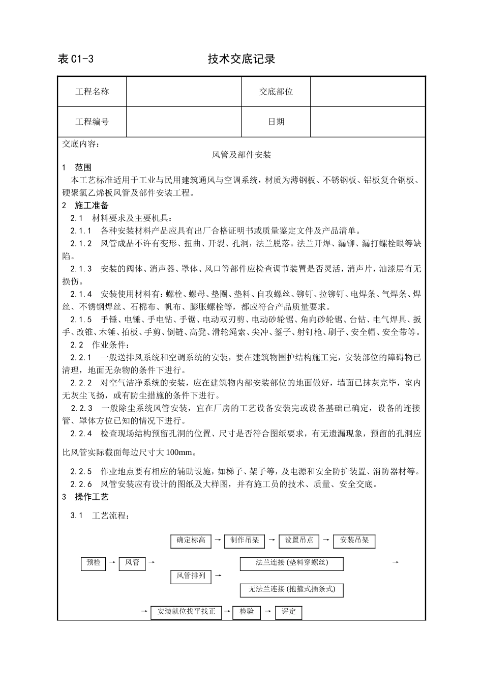 004_风管及部件安装工艺.doc_第1页