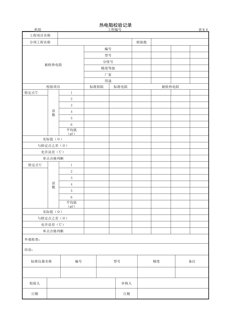 4.7.6热电阻校验记录.doc_第1页