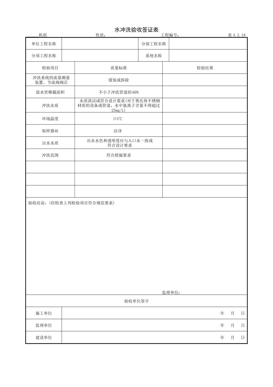 6.1.13水冲洗验收签证表.doc_第1页