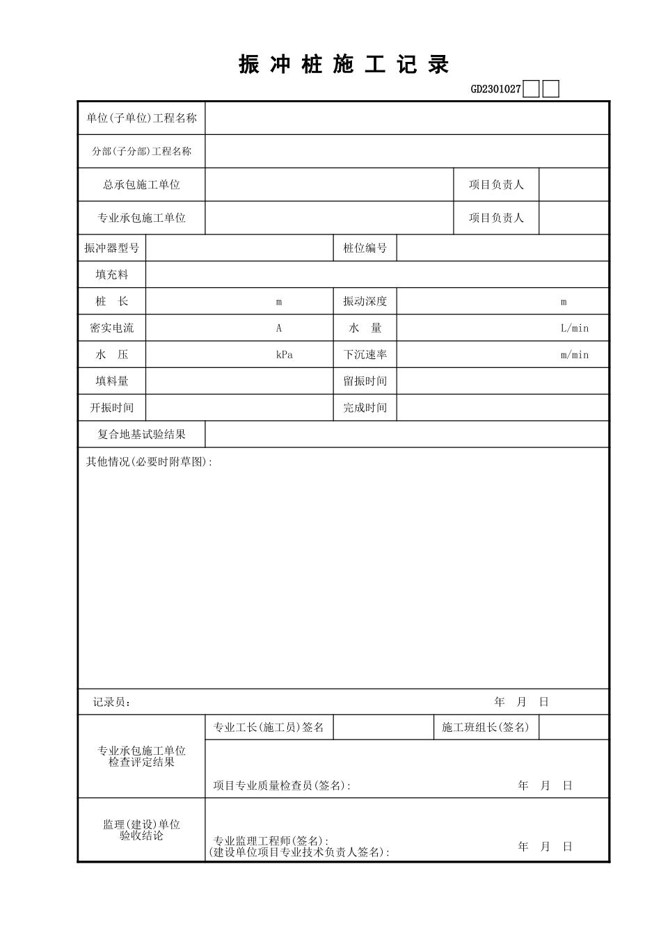 027振冲桩施工记录GD3201027.xls_第1页
