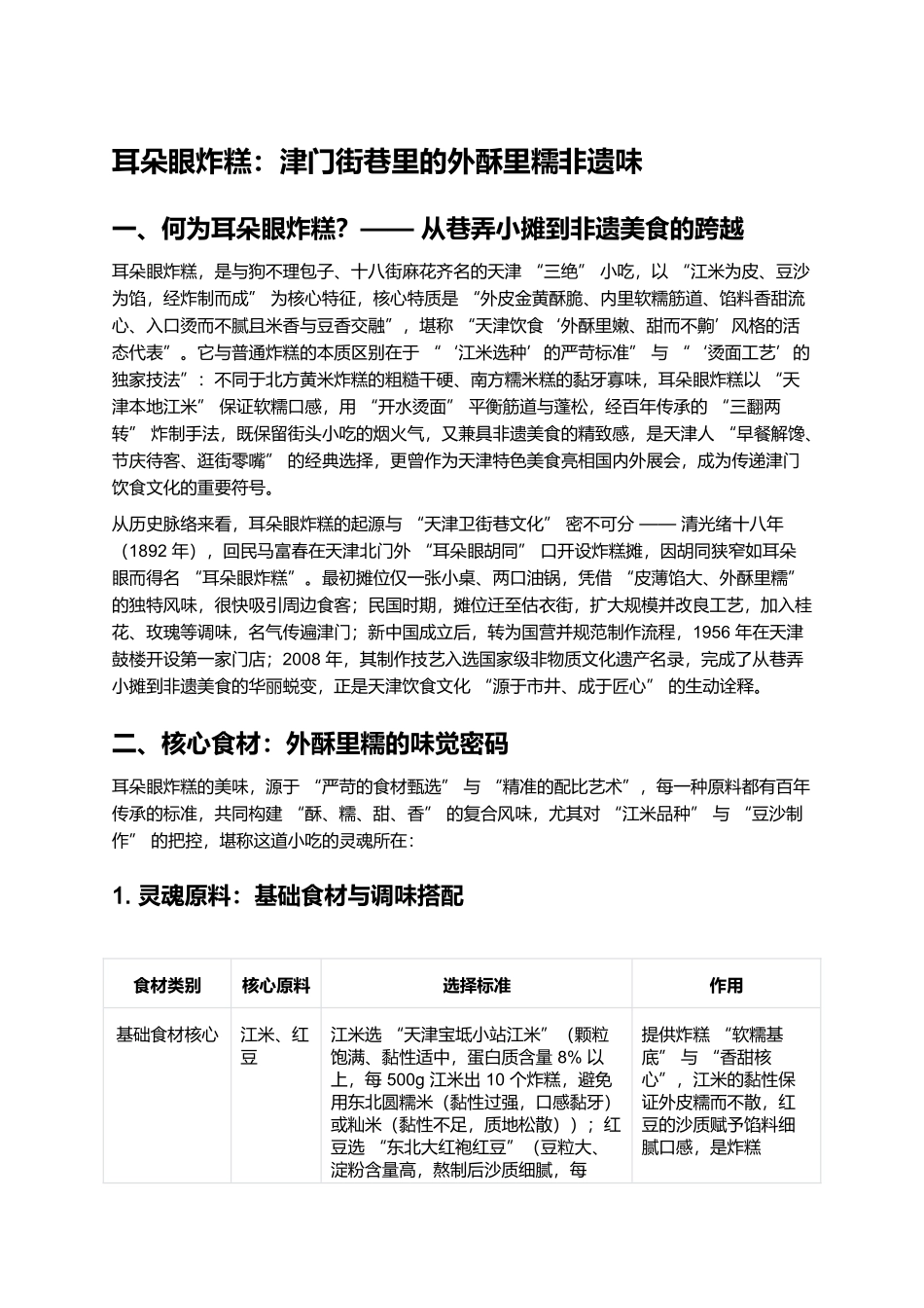 耳朵眼炸糕:津门街巷里的外酥里糯非遗味.docx_第1页