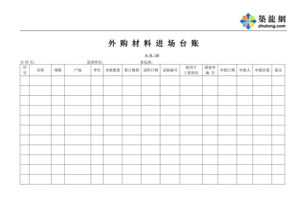 A-JL-38 外购材料进场台账.doc_第1页