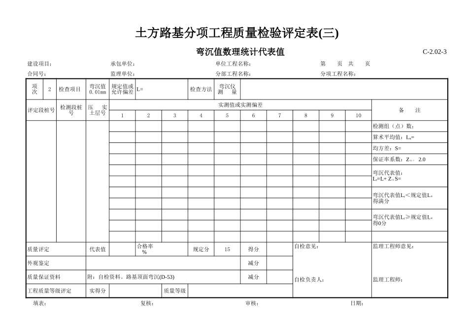 C-2.02-3 土方路基评定表（三）.xls_第1页