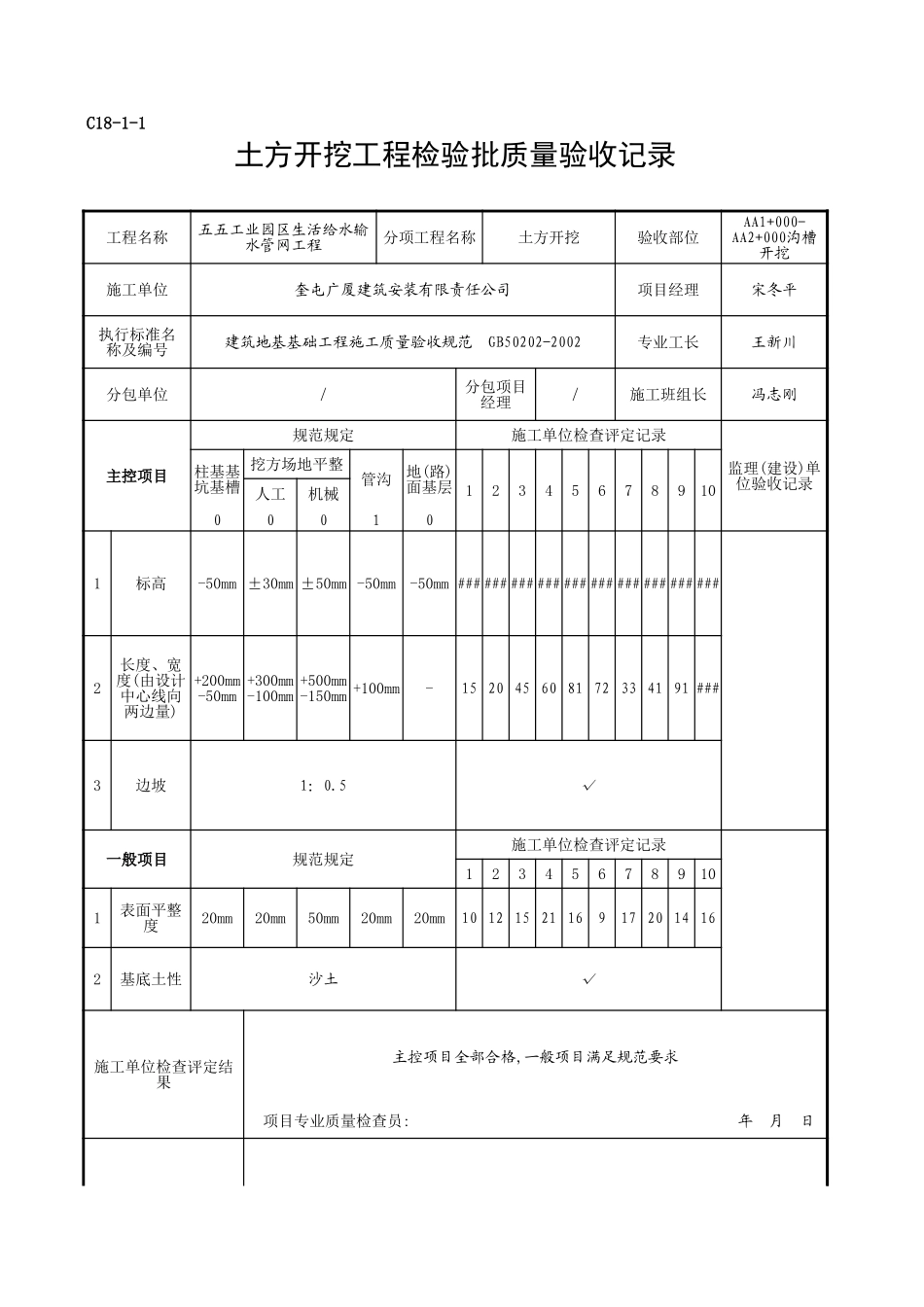 C18-1-1＿AA1+000-AA2+000沟槽开挖.xls_第1页