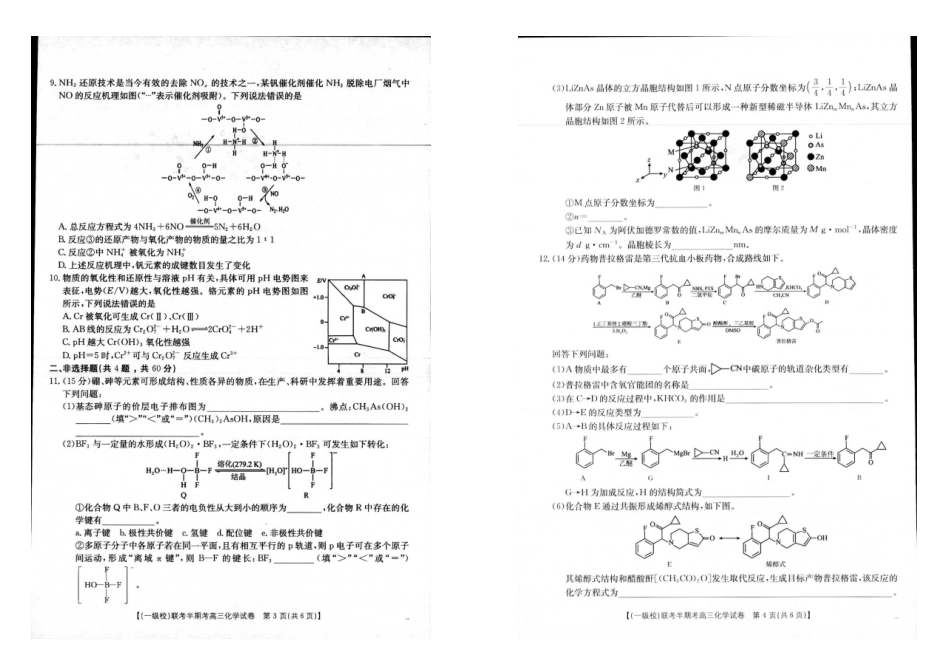 2025届龙岩一级校联盟高三上学期期中考试化学试卷+答案.pdf_第2页