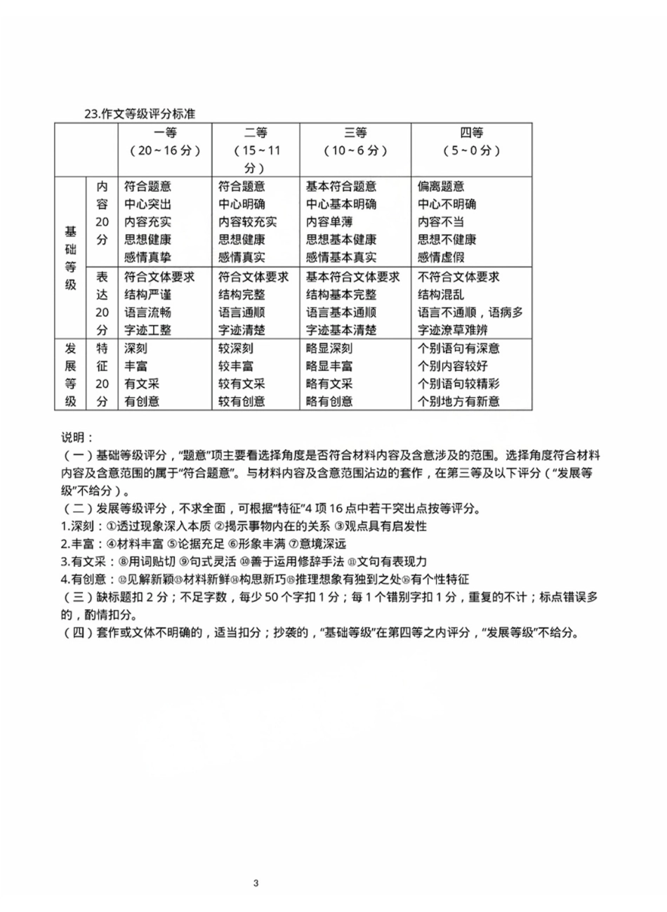 安徽省滁州市2025年(届)高三下学期第一次教学质量监测(滁州一模)(2.26-2.28)语文试题卷答案.pdf_第3页