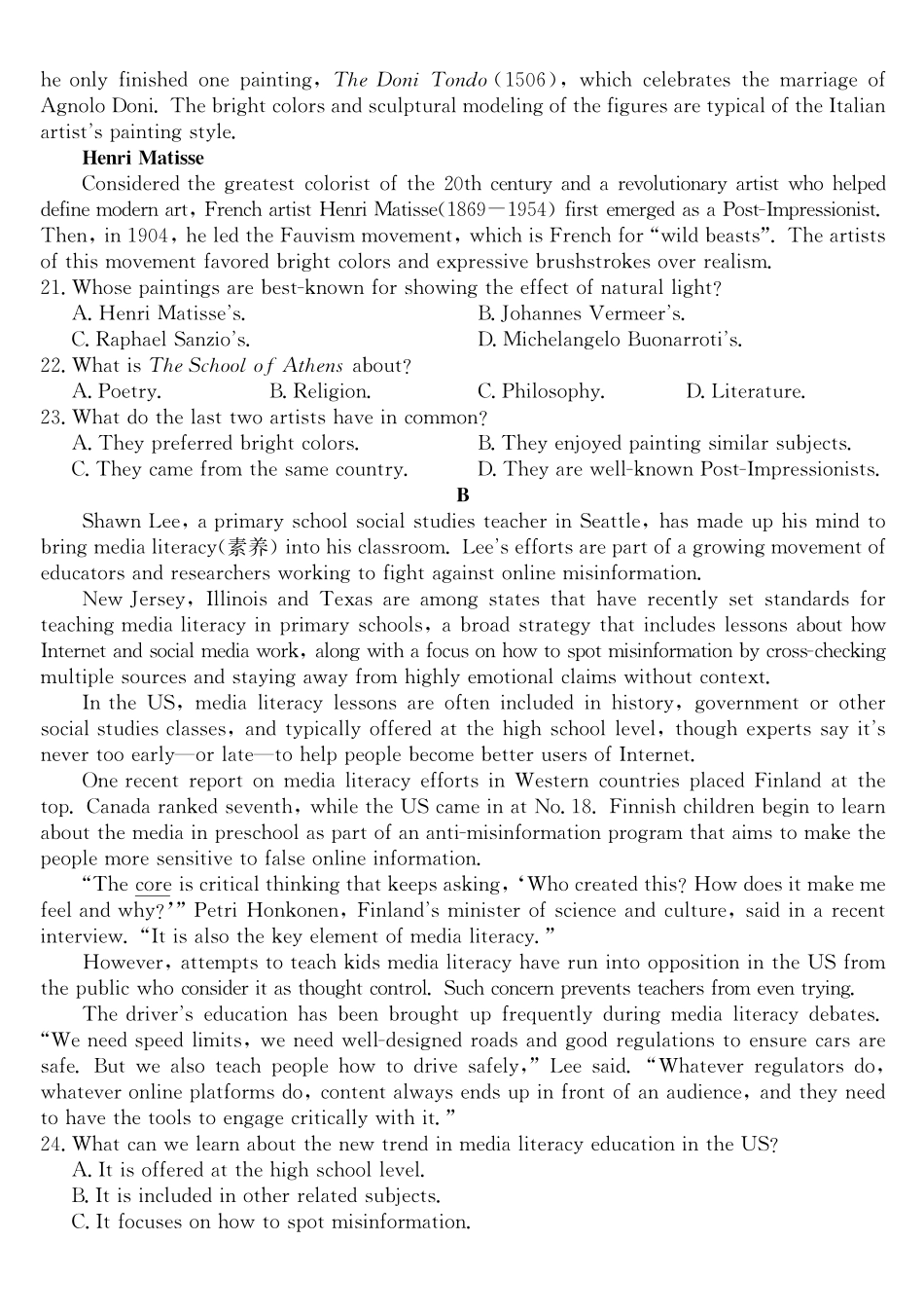 安徽省县中联盟2024-2025学年高二下学期5月联考英语.pdf_第3页