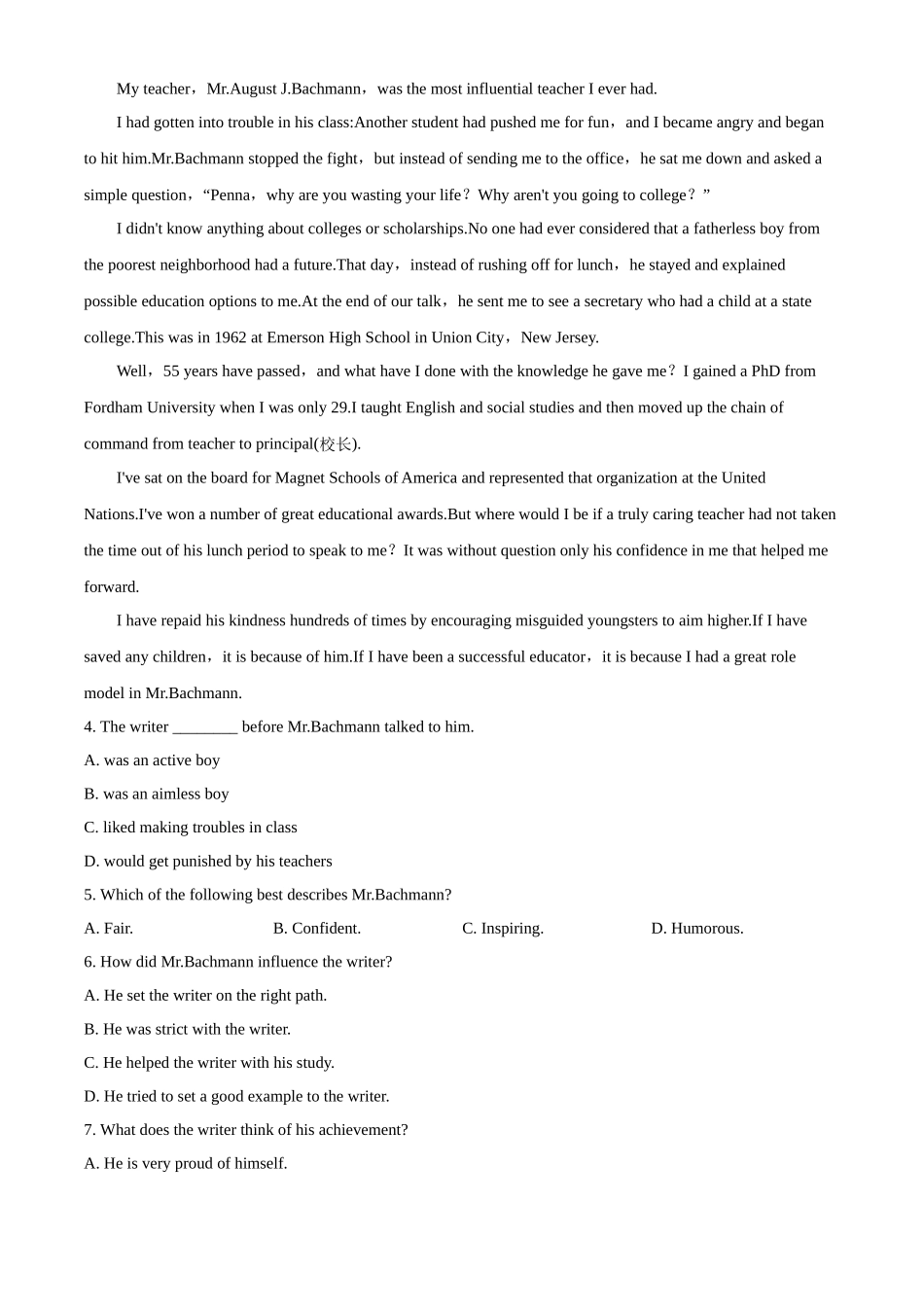 广东省茂名市化州市2024-2025学年高一上学期月期中英语试题含解析.docx_第3页