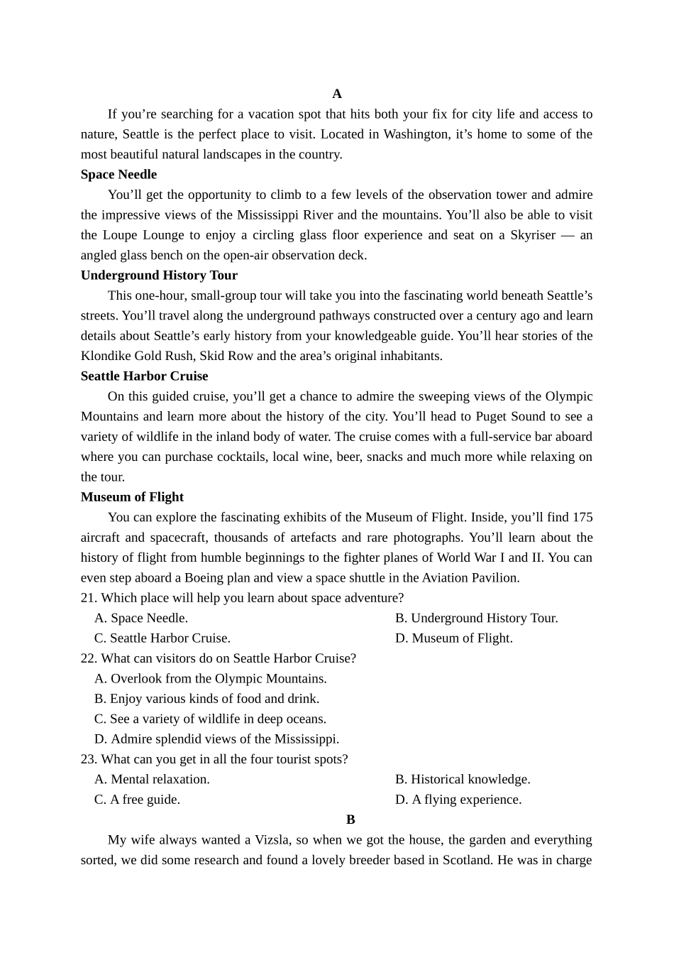 江苏省扬州中学2024-2025学年高二上学期月期中考试英语（含答案无听力原文及音频）.docx_第3页