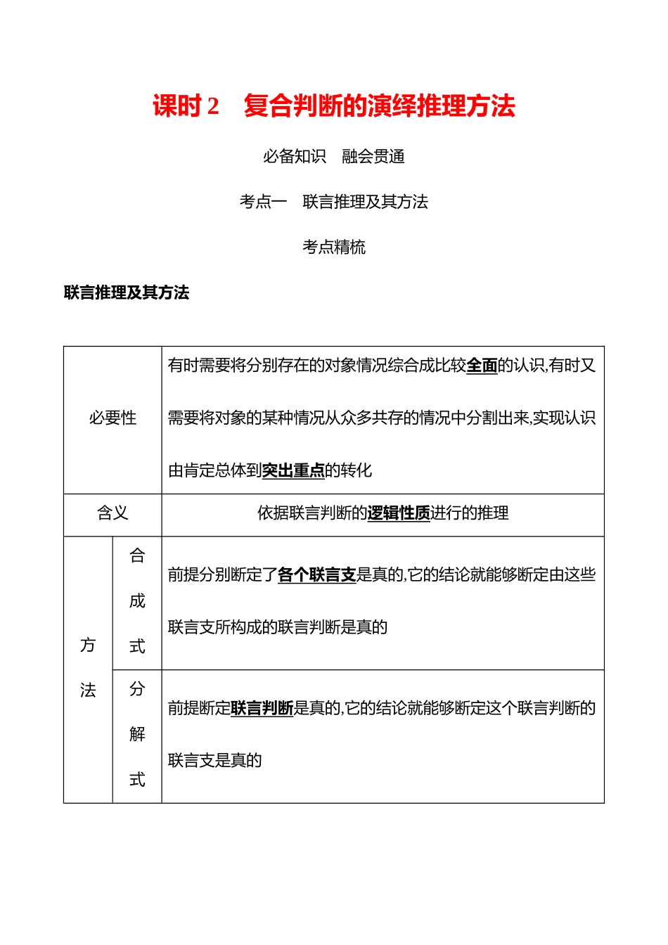 选择性必修3第二单元第46讲课时2复合判断的演绎推理方法.docx_第1页