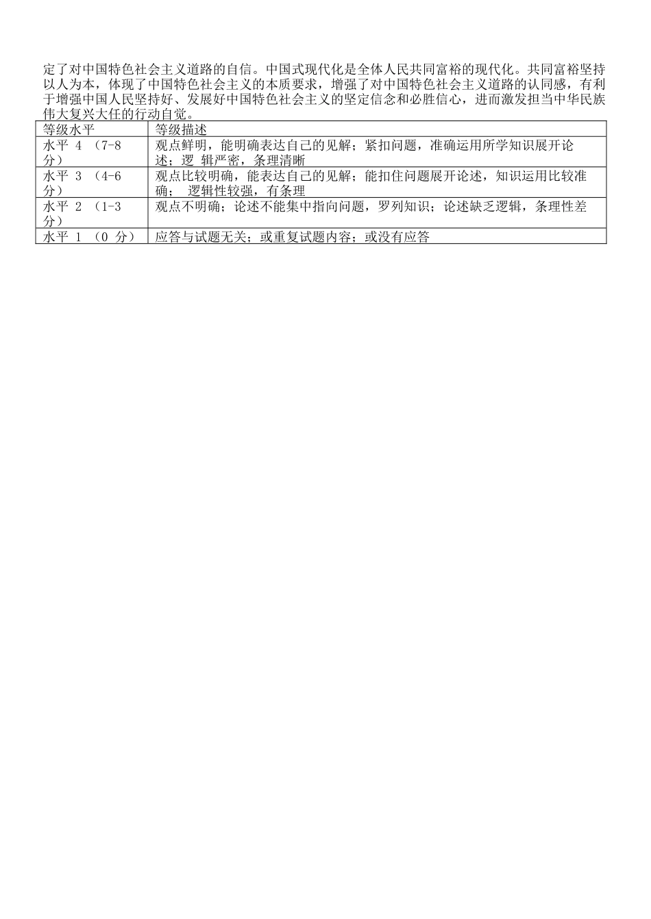 浙江省丽水市五校高中发展共同体2024-2025学年高一上学期期中联考政治试题答案正稿.docx_第2页